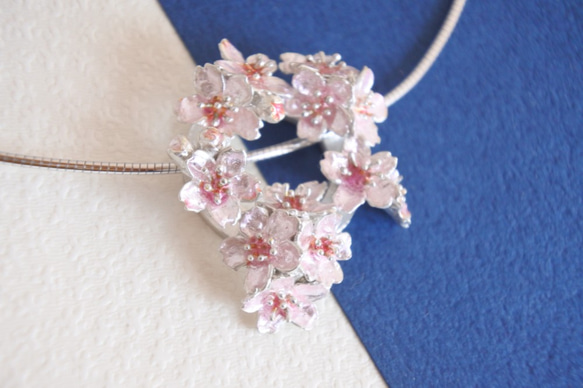 【銀七宝】満開の桜 1枚目の画像