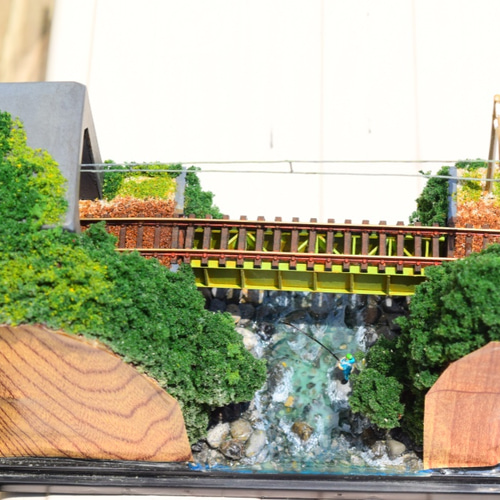 釣り人と鉄道 立体・オブジェ Haruki 通販 2632438｜Creema(クリーマ)