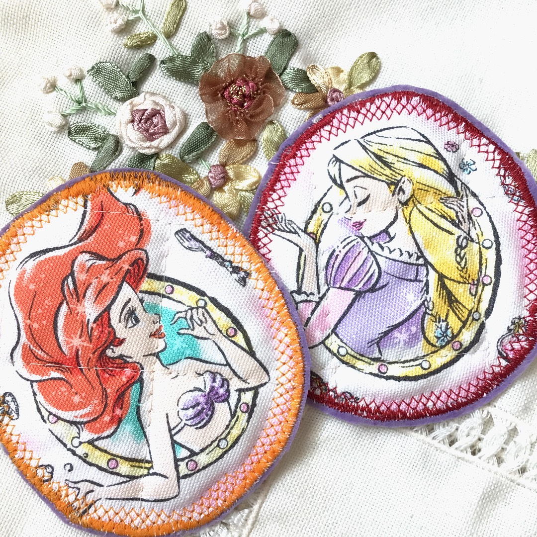 no.134 プリンセス“ワッペン♡2枚♡ハンドメイド ワッペン・アップリケ