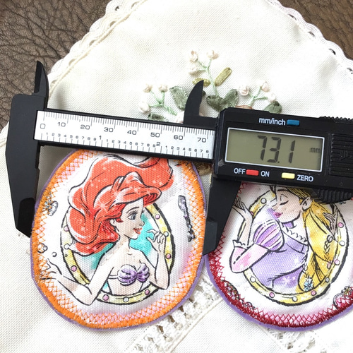 no.134 プリンセス“ワッペン♡2枚♡ハンドメイド ワッペン・アップリケ