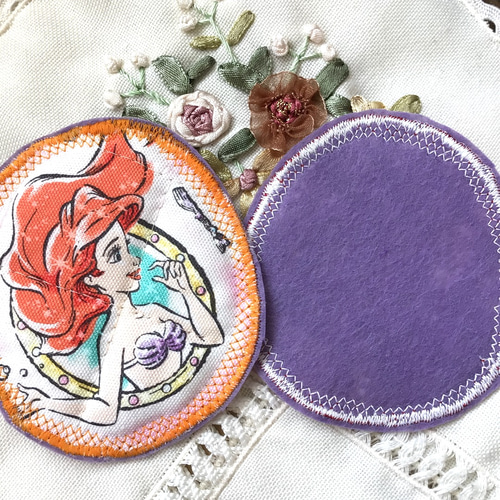 no.134 プリンセス“ワッペン♡2枚♡ハンドメイド ワッペン・アップリケ