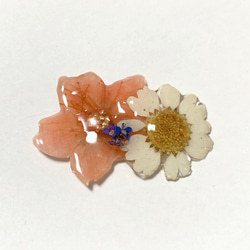 《Mami.t》  桜とノースポールのポニーフック 2枚目の画像