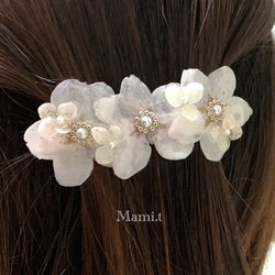 《Mami.t》  本物の桜のバレッタ 4枚目の画像