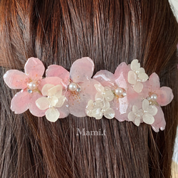 《Mami.t》  本物の桜のバレッタ(10cm) 2枚目の画像
