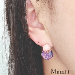 《Mami.t》 紫2way♡ピアス 1枚目の画像