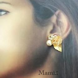 《Mami.t》   オータムカラーのイヤリング 4枚目の画像
