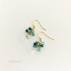 《Mami.t》  アクア♡ピアス 3枚目の画像