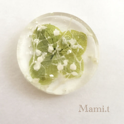 《Mami.t》 紫陽花とかすみ草（つぼみ）のヘアゴム 2枚目の画像