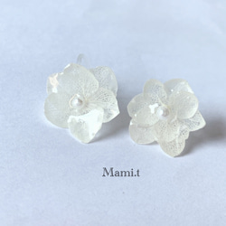 《Mami.t》  再販♡紫陽花 ピアスorイヤリング 2枚目の画像