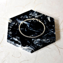 簡約幼銀萬字款925銀手鍊 // Tiny Sterling Silver Bracelet 第1張的照片