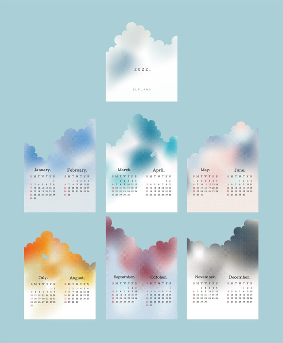 2022年 網點 雲彩 小天空桌曆 // 桌上的天空 第6張的照片