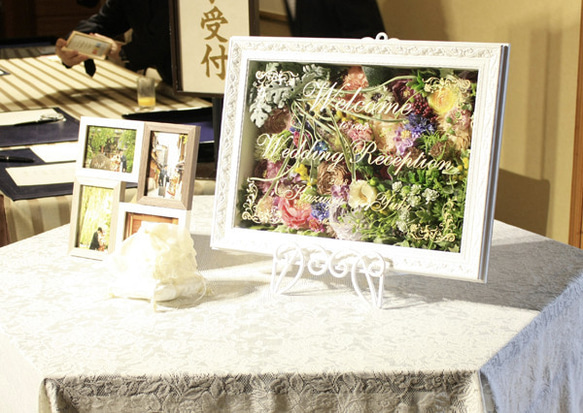迎賓板一個3尺寸的花框附有訂單雕刻 第10張的照片