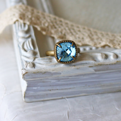 ◆施華洛世奇，海藍寶石，一粒戒指 第4張的照片