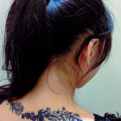 LAZY DUO 組合04 貼るTATOO 一時的な入れ墨 タトゥーステッカー ローズ 花 葉 手描き 綺麗 可愛 羽根 6枚目の画像