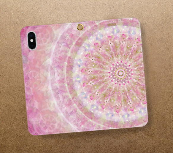 光絵「pink-無条件の愛」手帳型スマホケース【受注生産】 1枚目の画像