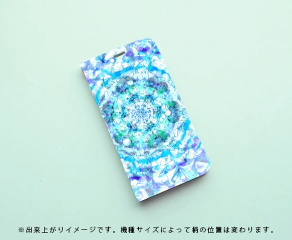 光絵「Vioret in Aquablue」手帳型スマホケース 2枚目の画像