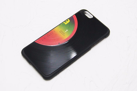 iPhone 6 Plus 黑膠唱片 保護殼 手機殼 (彩虹) 第3張的照片