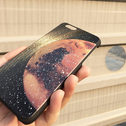 iPhone 5 / 5S SE 防水 ケース 保護シェル  惑星 火星 かせいじん Mars ビニールレコード 手作り 2枚目の画像