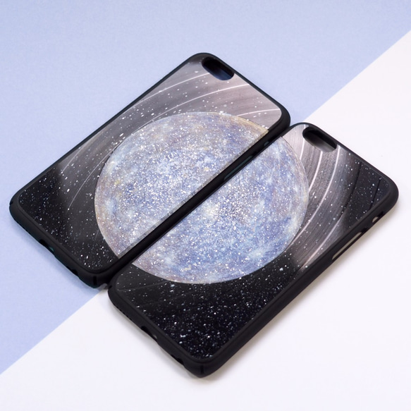 iPhone 5 / 5S SEケース 保護シェル  惑星 ブルー マーキュリー 水星 Mercury ビニールレコード 5枚目の画像