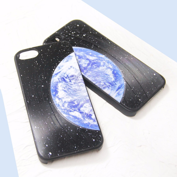 iPhone 5 / 5S / SE 地球 Earth 黑膠唱片 保護殼 (可以刻名) 第2張的照片