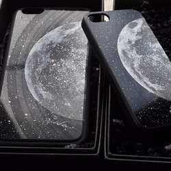 iPhone 5 / 5S / SE 防水 ケース 保護シェル  惑星 月 Moon ムーン ビニールレコード 5枚目の画像