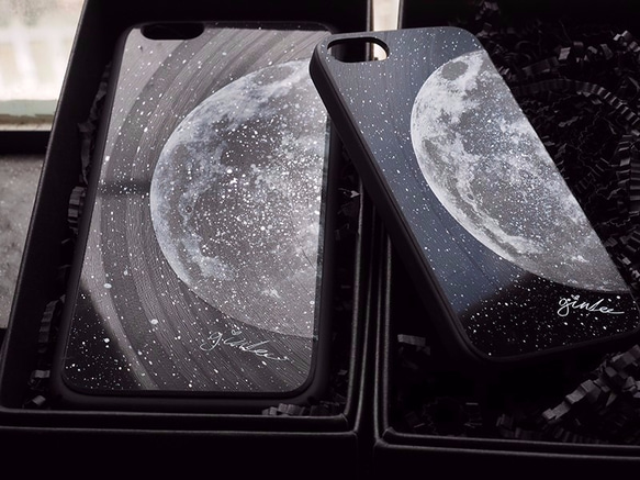 iPhone 6 Plus / 6S Plus 防水 ケース 保護シェル  惑星 月 Moon ムーン ビニールレコード 5枚目の画像