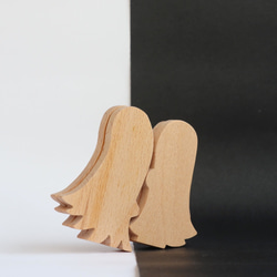 手工木製磁合擺設 木質模型 色色鬼 禮物訂製 第2張的照片