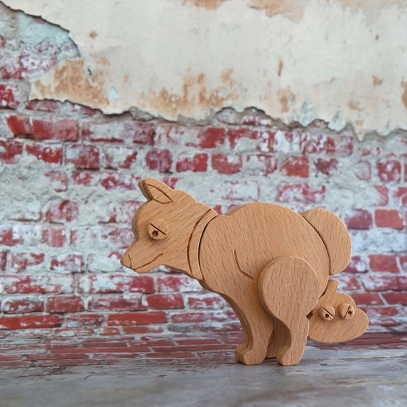 手作りの木製磁気装飾木製モデルうんち犬ギフトのカスタマイズ その他