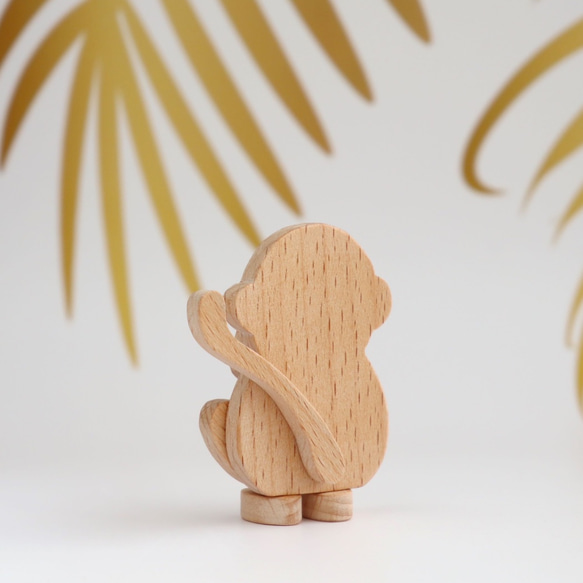 手作りの木製磁気装飾木製モデル3匹のサル@悪をカスタマイズされた贈り物と見なさないでください 2枚目の画像