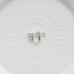 木製吊飾＠配件 － 奧地利水晶 珍珠夾式耳環 單個 第1張的照片