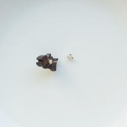 手工木製耳環 針狀耳環＠”魚骨”   單隻 純銀耳針 禮物訂製 第3張的照片