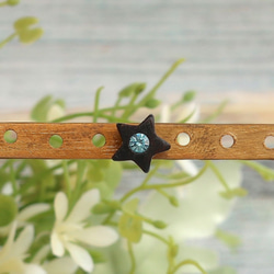 手工木製耳環 “藍星"  單個 純銀耳針 禮物訂製 第1張的照片