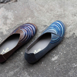刺繍入り手作りフラット婦人靴-Gan Lezhong (Qiancaolan) 3枚目の画像