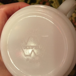 ミルクガラス グランパ Westfield マグカップ アンティーク ビンテージ 耐熱ガラス made in USA 3枚目の画像
