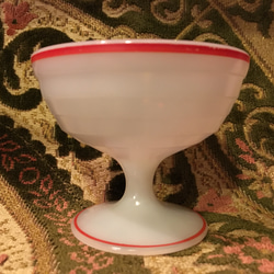 ミルクガラス デザートカップ ボウル アンティーク ビンテージ アメリカ 2枚目の画像