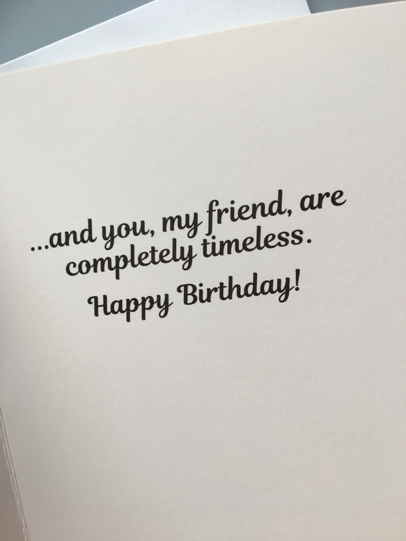 バースデーカード 誕生日 カード グリーティング レトロなボタン付 birthday card メッセージ お祝い 手紙 2枚目の画像