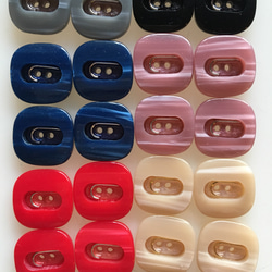 好きな色を選んで下さい！ アンティーク ボタン 4個 ビンテージ 昭和 レトロ 個性的 ハンドメイド素材 デッドストック 3枚目の画像
