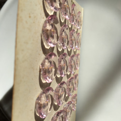 アンティーク ボタンシート 1枚 ピンク19個 ビンテージ 昭和 レトロ 個性的なボタン ハンドメイド素材 淡いピンク 5枚目の画像