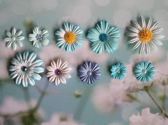 ブルー系お花セット 4枚目の画像