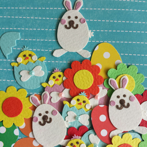 再販］うさぎとひよこのイースターセット シール・ステッカー kamitote