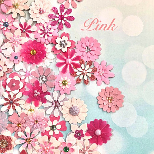 優美で華やかなピンク系ペーパーフラワー 1枚目の画像
