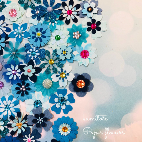 みとうまページ 鮮やかなブルー系ペーパーフラワー キット kamitote 通販
