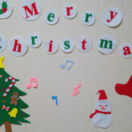 メリークリスマス文字壁飾り・ガーランド☆ ガーランド ベビベビ  