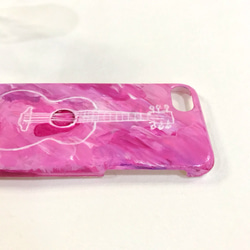 iPhone7ケース◎ハンドメイド◎ギター（ピンク） 3枚目の画像