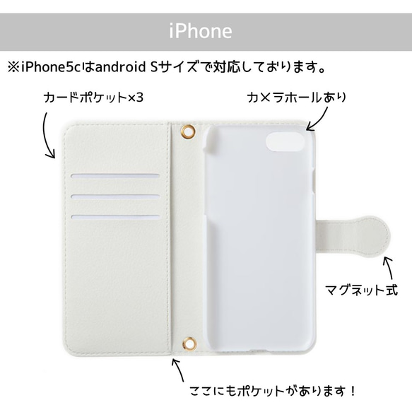 [IPhone8 / 8Plus相應]芒奇金×條紋[對應每個模型]筆記本型外殼071 第4張的照片