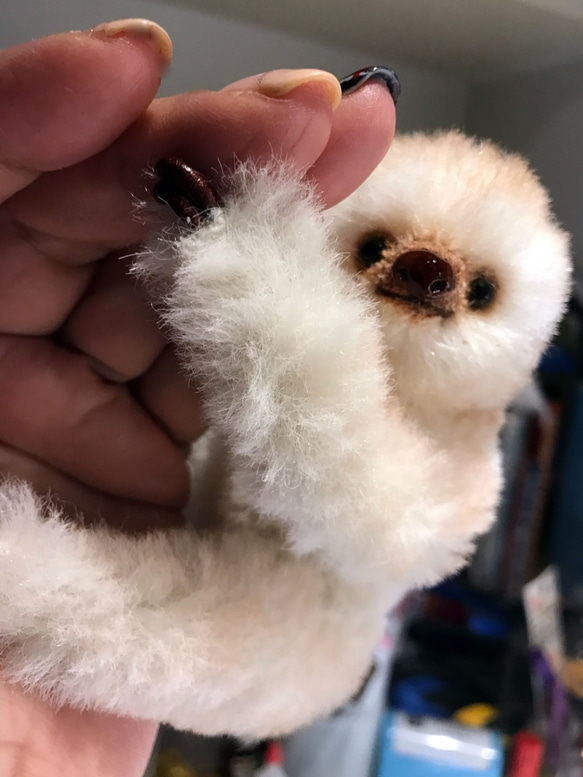 ハンドメイド フタユビナマケモノ　ぬいぐるみ　テディベア　作家さま　アーティスト オーダー品 フタユビナマケモノ ぬいぐるみ sera 通販 3084056