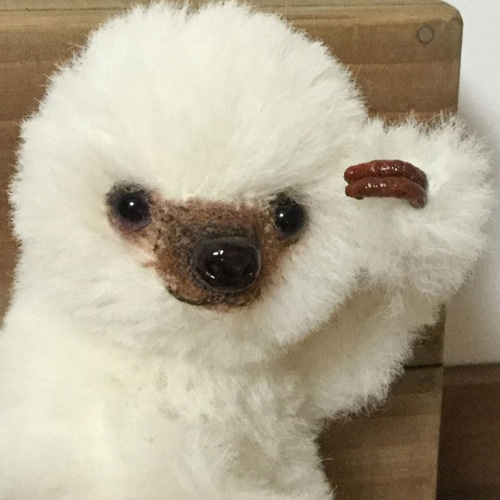 ハンドメイド フタユビナマケモノ　ぬいぐるみ　テディベア　作家さま　アーティスト オーダー品 フタユビナマケモノ ぬいぐるみ sera 通販 5031160