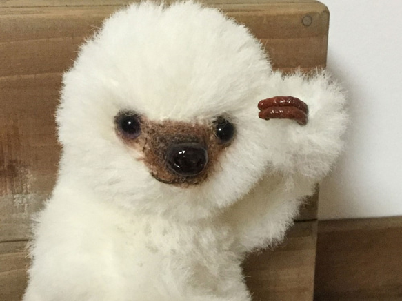 ハンドメイド フタユビナマケモノ　ぬいぐるみ　テディベア　作家さま　アーティスト オーダー品 フタユビナマケモノ ぬいぐるみ sera 通販 5031160