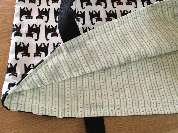 おすまし猫さんのお道具袋(レッスンバッグ)/【入園・入学】 2枚目の画像
