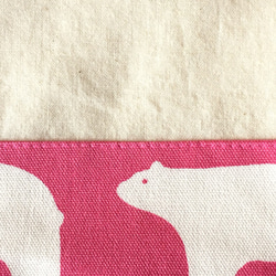 北欧柄シロクマのコップ袋〈ピンク〉【入園・入学】 4枚目の画像